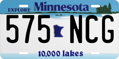 MN license plate 575NCG