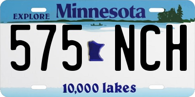 MN license plate 575NCH