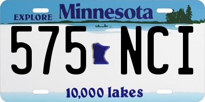 MN license plate 575NCI