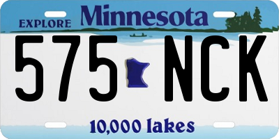MN license plate 575NCK