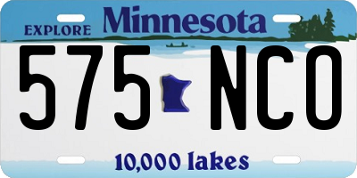 MN license plate 575NCO