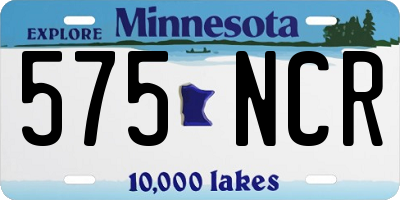 MN license plate 575NCR