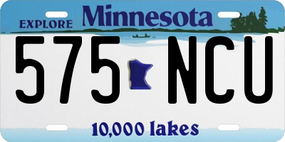 MN license plate 575NCU