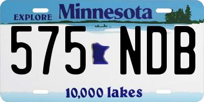 MN license plate 575NDB