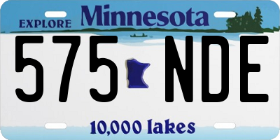 MN license plate 575NDE
