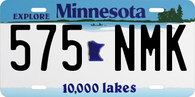 MN license plate 575NMK