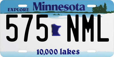 MN license plate 575NML