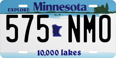 MN license plate 575NMO