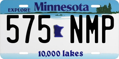 MN license plate 575NMP