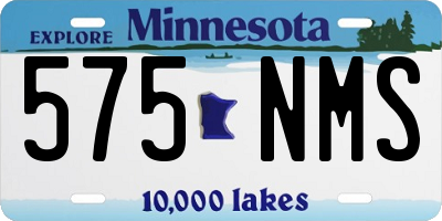 MN license plate 575NMS