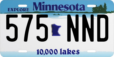 MN license plate 575NND