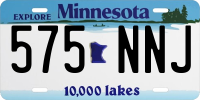 MN license plate 575NNJ