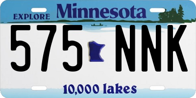 MN license plate 575NNK