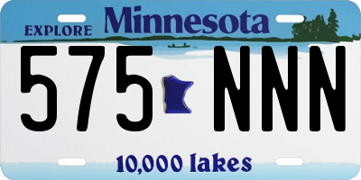 MN license plate 575NNN