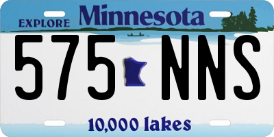 MN license plate 575NNS