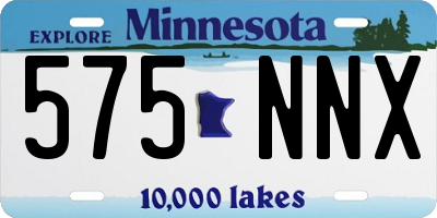 MN license plate 575NNX