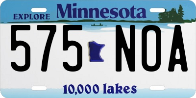 MN license plate 575NOA