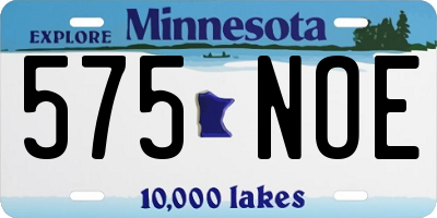 MN license plate 575NOE
