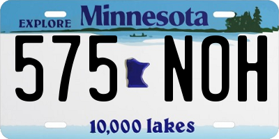 MN license plate 575NOH