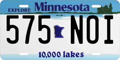MN license plate 575NOI