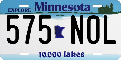MN license plate 575NOL
