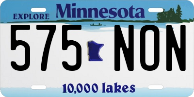 MN license plate 575NON