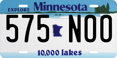 MN license plate 575NOO