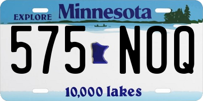 MN license plate 575NOQ