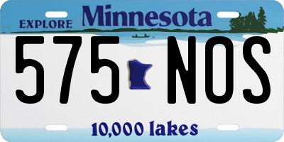 MN license plate 575NOS