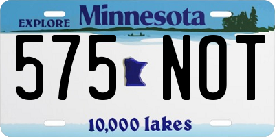MN license plate 575NOT