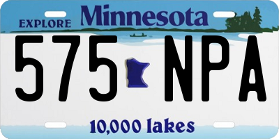 MN license plate 575NPA