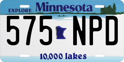 MN license plate 575NPD