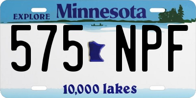 MN license plate 575NPF