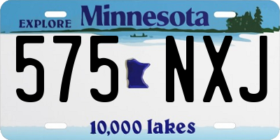 MN license plate 575NXJ
