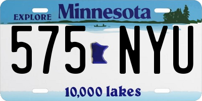 MN license plate 575NYU
