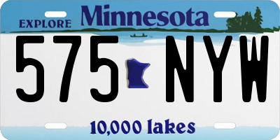 MN license plate 575NYW