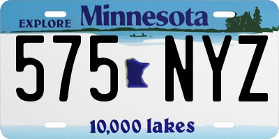 MN license plate 575NYZ