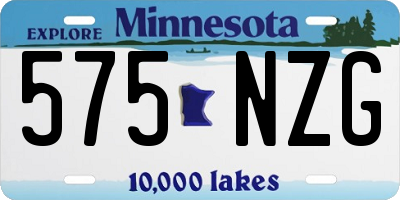 MN license plate 575NZG