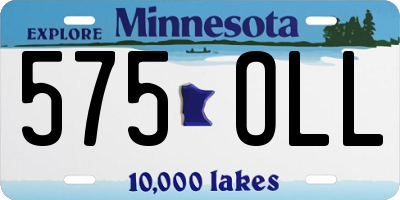 MN license plate 575OLL