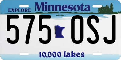 MN license plate 575OSJ