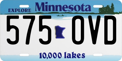 MN license plate 575OVD