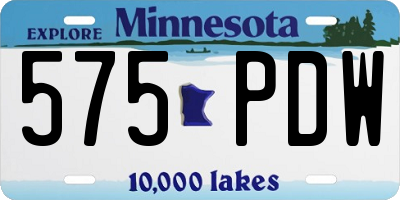 MN license plate 575PDW