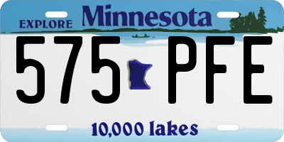 MN license plate 575PFE