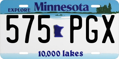 MN license plate 575PGX