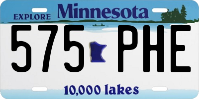 MN license plate 575PHE