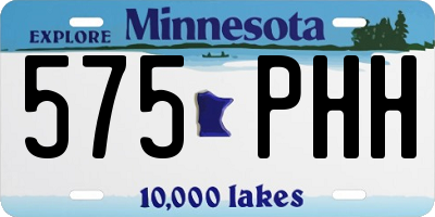 MN license plate 575PHH