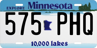 MN license plate 575PHQ