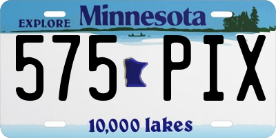 MN license plate 575PIX