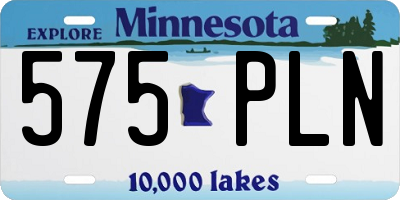 MN license plate 575PLN