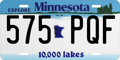 MN license plate 575PQF